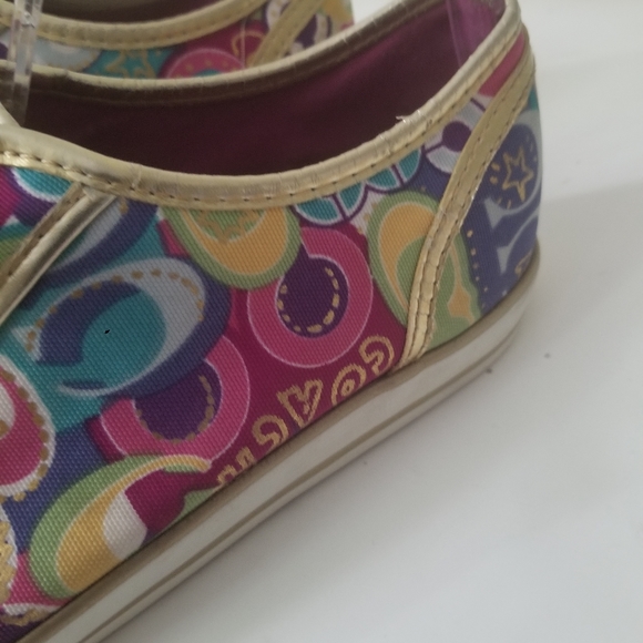 Coach Poppy Dee sneakers tennis shoes sz 8.5B - Picture 3 of 5